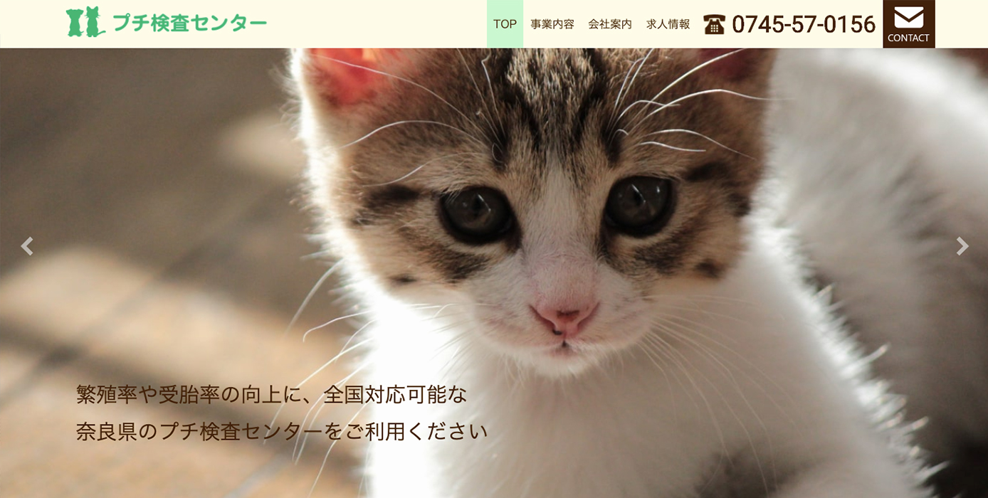 プチ検査センター様 サイト作成