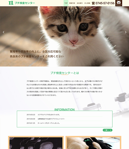 プチ検査センター様 サイト作成