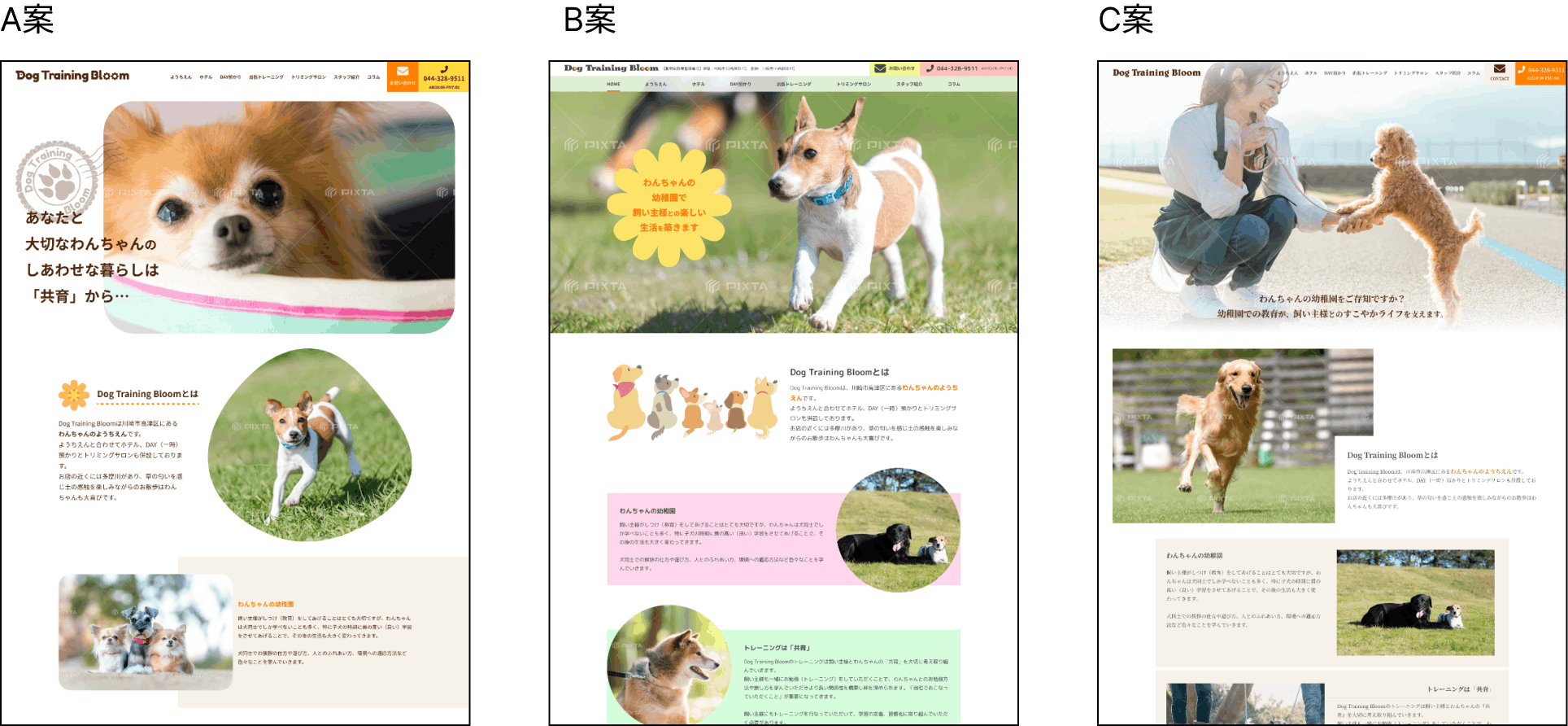 Bloom様デザイン3案